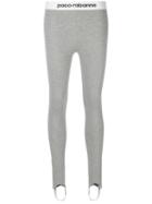 Paco Rabanne - Elasticated Waistband Leggings - Women - Polyamide/spandex/elastane/viscose - Xs, Grey, Polyamide/spandex/elastane/viscose