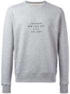 Saturdays Nyc - Slogan Print Sweatshirt - Men - Cotton - M, Grey, Cotton