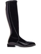 Fendi Patent Knee-high Boots - Black