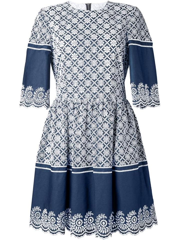 Philosophy Di Lorenzo Serafini Broderie Anglaise Flared Dress