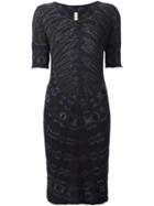 Raquel Allegra Tie-dye Fitted Dress, Women's, Size: 3, Black, Cotton/polyester