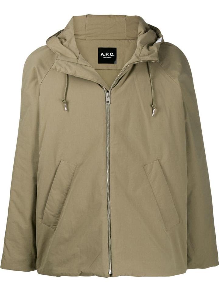 A.p.c. Hooded Zip-up Jacket - Neutrals