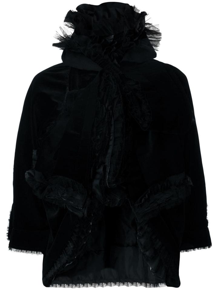 Comme Des Garçons Ruffled Cape - Black