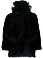 Comme Des Garçons Ruffled Cape - Black