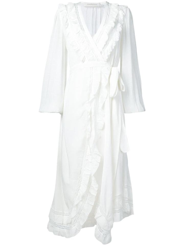 Zimmermann Moncur Wrap Dress - White