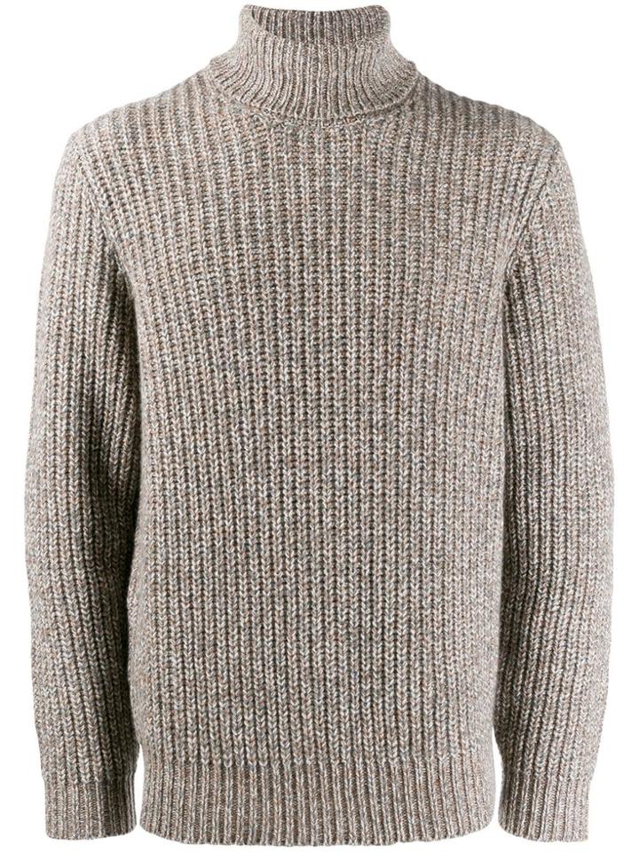 Brunello Cucinelli Cashmere Ribbed Sweatshirt - Neutrals