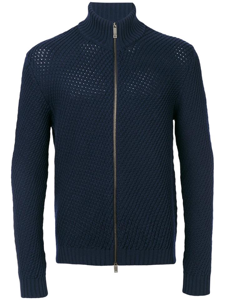 Etro Knitted Zip Cardigan - Blue