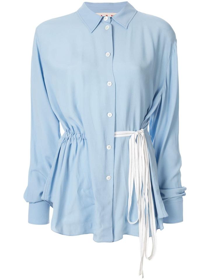 Marni Drawstring Waist Shirt - Blue
