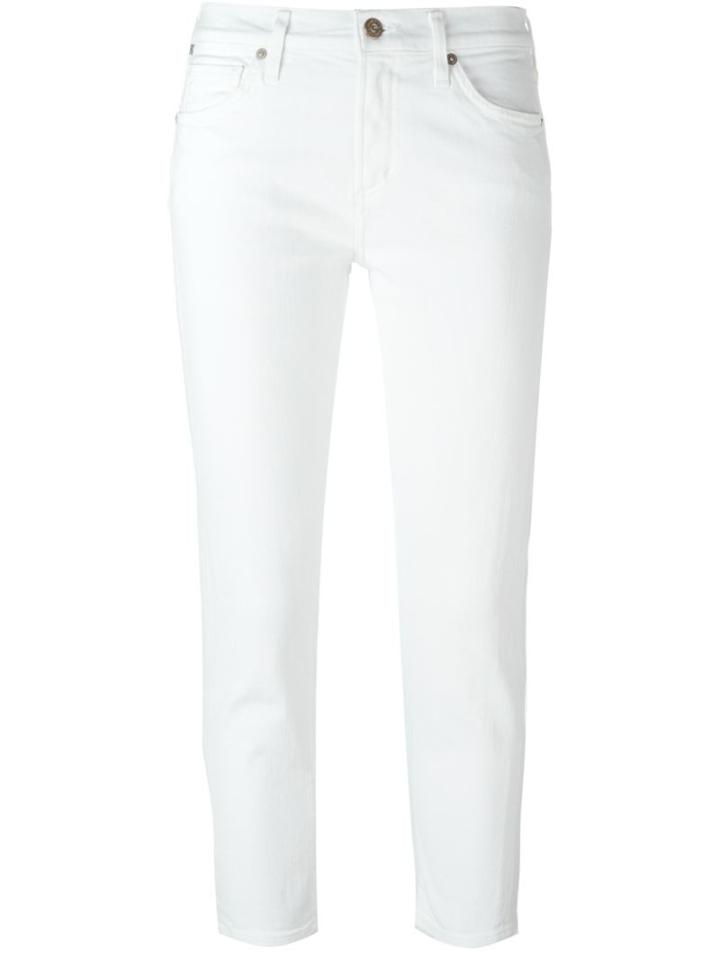 Citizens Of Humanity Cropped Jeans, Women's, Size: 25, White, Cotton/polyurethane