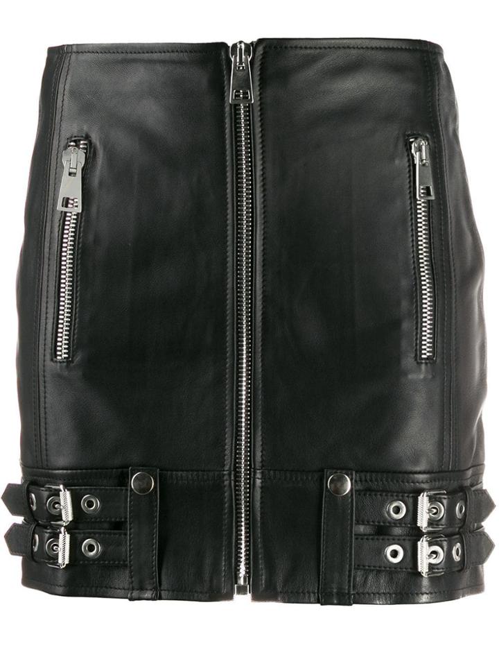 Manokhi Zipped Mini Skirt - Black