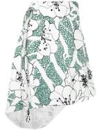 Marni Coated Poplin Posy Print Skirt - Multicolour