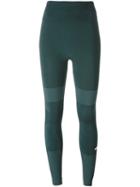 Adidas By Stella Mccartney High Rise Fitness Leggings, Women's, Size: Large, Green, Polyamide/spandex/elastane