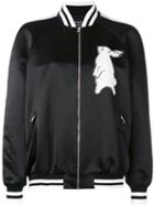 Markus Lupfer - Sequin Rabbit Bomber Jacket - Women - Silk/polyester/viscose/glass - S, Black, Silk/polyester/viscose/glass