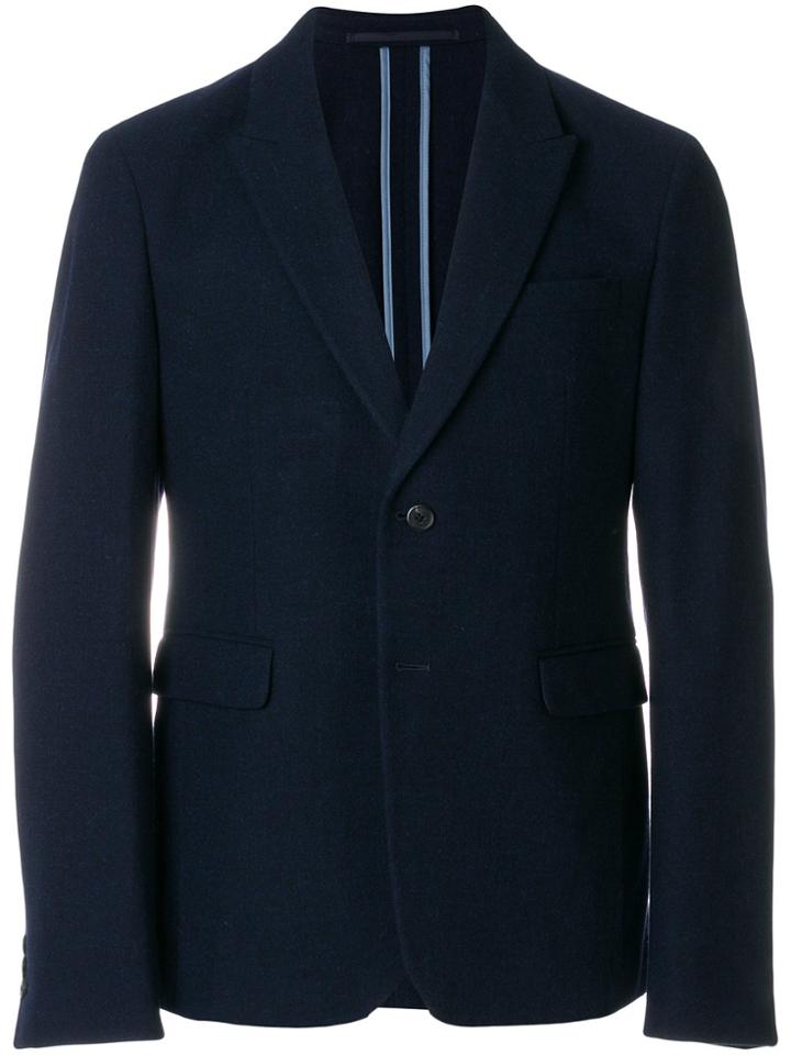 Prada Contrast Single-breasted Jacket - Blue