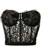 Alexander Mcqueen Lace Bustier Top - Black