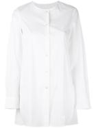 Salvatore Ferragamo Poplin Shirt, Women's, Size: 42, White, Cotton/nylon/spandex/elastane