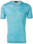 Roberto Collina Fine Knit Style T-shirt - Blue
