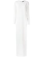 Tom Ford Front Slit Gown, Women's, Size: 40, White, Viscose/acetate/spandex/elastane/silk