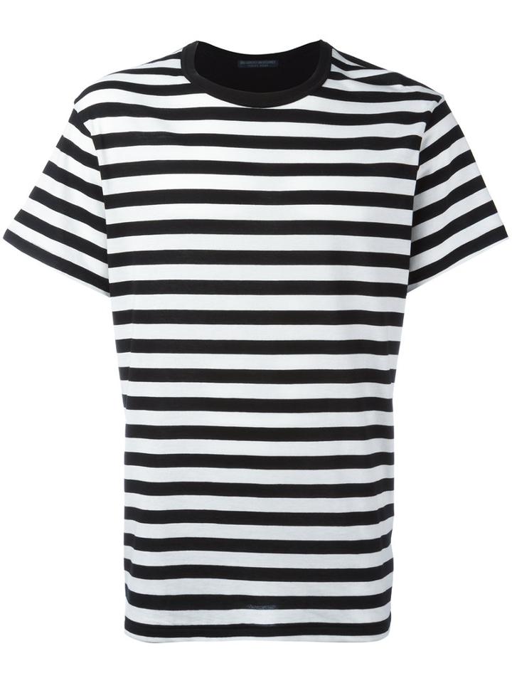 Yohji Yamamoto Striped T-shirt, Men's, Size: 3, Black, Cotton/rayon