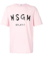 Msgm Logo T-shirt - Pink & Purple