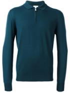 Brioni Zip Up Polo Shirt, Men's, Size: 50, Green, Wool