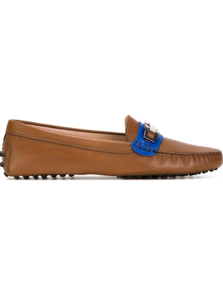 Tod's Logo Plaque Bi-colour Loafers