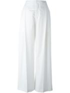 Ports 1961 Wide Leg Trousers, Women's, Size: 40, White, Cotton/cupro