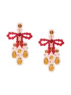Simone Rocha Chandelier Earrings - Red