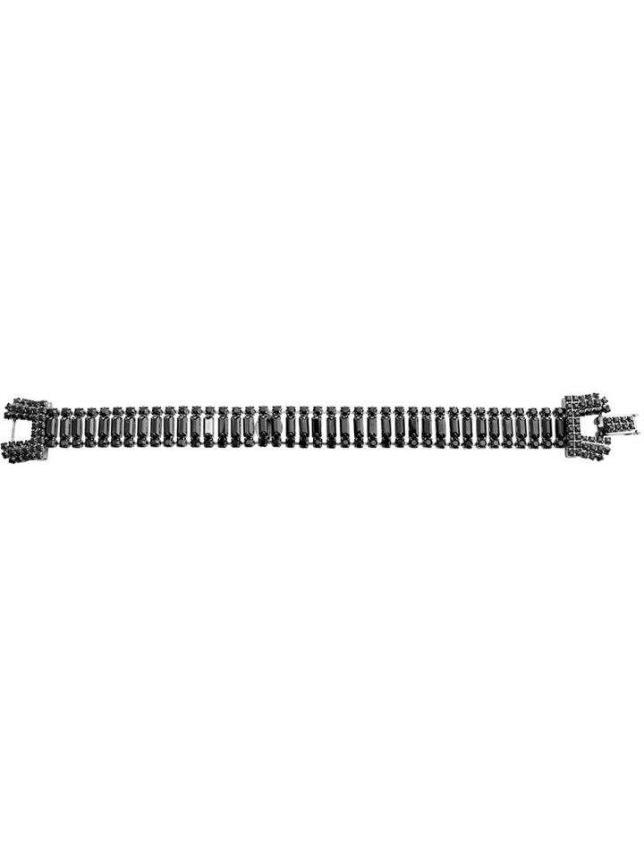 Tom Binns Skyline Baguette Crystal Bracelet, Women's, Black, Metal Other/swarovski Crystal