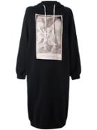 Gaelle Bonheur Printed Hoodie Dress, Women's, Size: 0, Black, Cotton