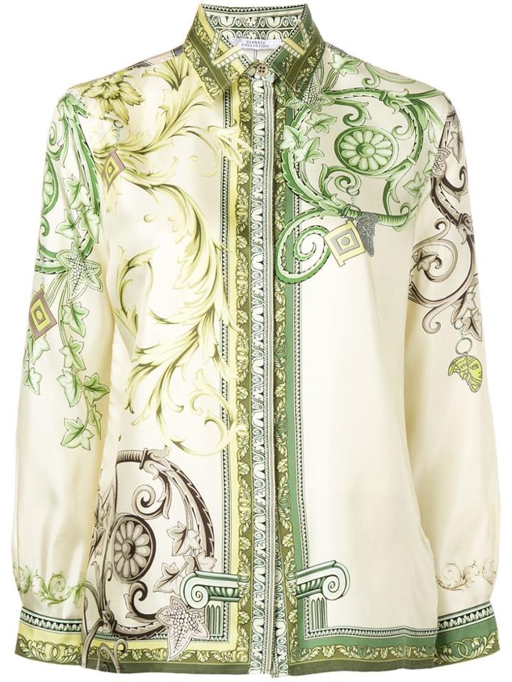 Versace Collection Baroque Print Shirt - Green