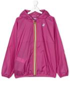 K Way Kids Zipped Windbreaker - Pink & Purple