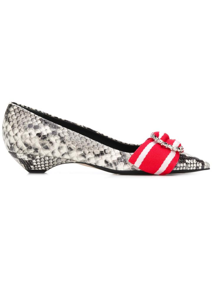 No21 Snakeskin Effect Pumps - Grey