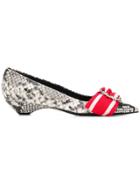No21 Snakeskin Effect Pumps - Grey