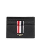 Thom Browne Black Striped Pebble Grained Leather Cardholder