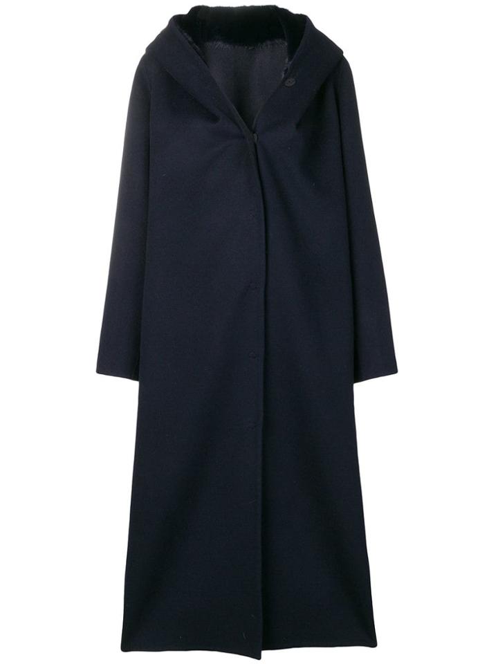 Liska Teddy Long Fur Coat - Blue