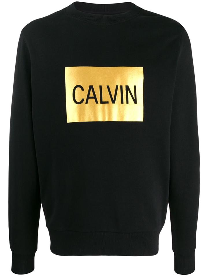 Calvin Klein Jeans Contrast Logo Print Sweatshirt - Black