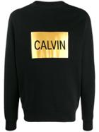 Calvin Klein Jeans Contrast Logo Print Sweatshirt - Black