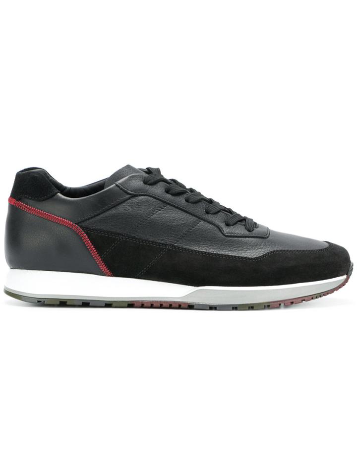 Hogan Stitched Detailing Lace-up Sneakers - Black