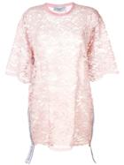 Forte Dei Marmi Couture Sheer Lace Dress - Pink