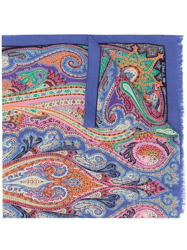 Etro Sciarpa Delhy Scarf - Blue