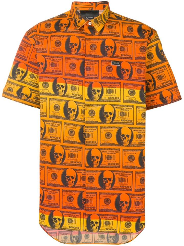 Philipp Plein Dollar Crystal Cut Shirt - Orange
