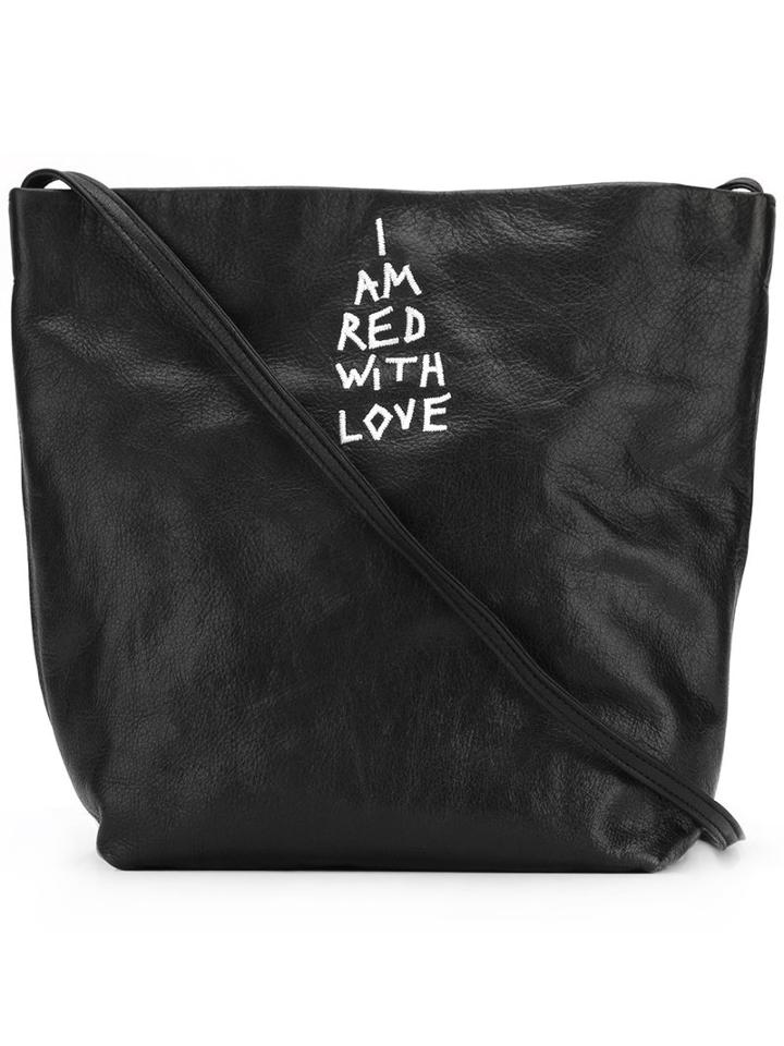 Ann Demeulemeester Blanche Sack Crossbody Bag, Women's, Black, Leather