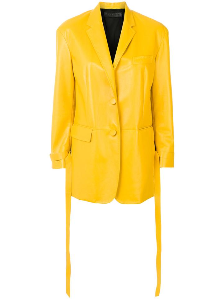 Neil Barrett Leather Buttoned Blazer - Yellow & Orange