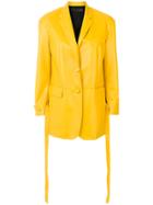 Neil Barrett Leather Buttoned Blazer - Yellow & Orange