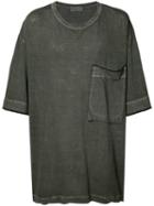 Yohji Yamamoto Loose Big Ink Dye T-shirt, Men's, Size: 3, Black, Cotton/linen/flax