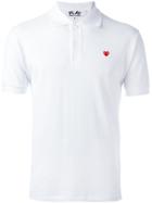 Comme Des Garçons Play Classic Heart Polo Shirt - White