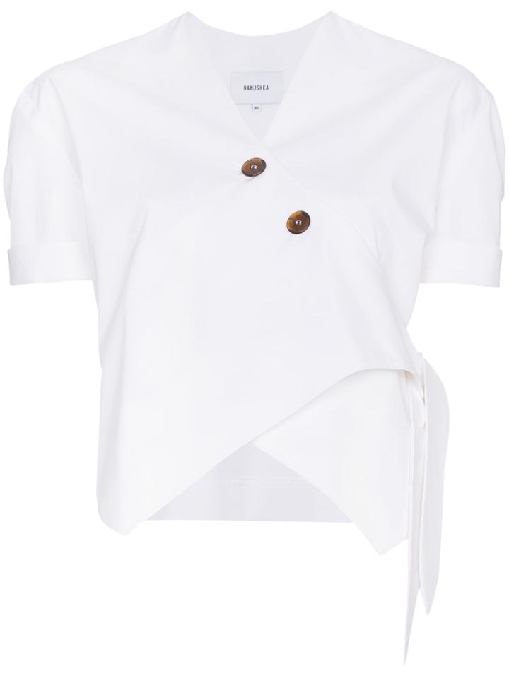 Nanushka Voyager Balloon Wrap Shirt - White