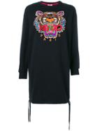 Kenzo Embroidered Tiger Jersey Dress - Black