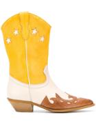 Leqarant Western Style Star Boots - Yellow
